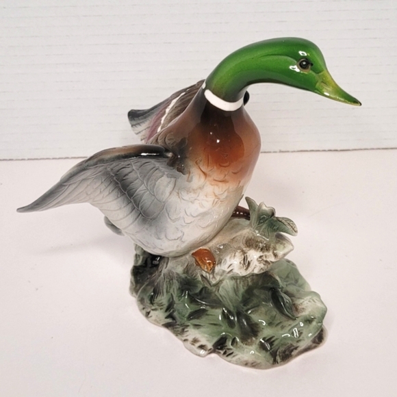 Bird Collection by JSC Mallard Duck 129 Vintage Statue Japan Shafford Excellent - Picture 4 of 13